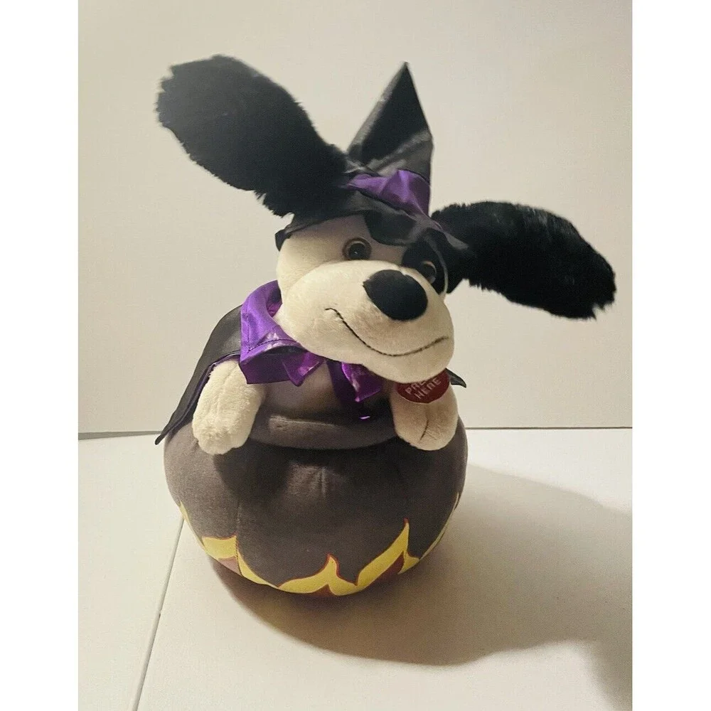 Vintage Light N Sound Halloween Snoopy Pumpkin Dancing Ears Plays Music